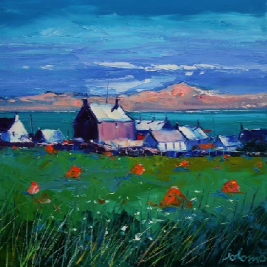 The Village Field Isle of Iona 24x24  SOLD